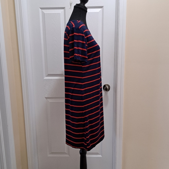 ❤️ BCBGeneration 2 Pack Dresses Navy Red Striped Solid Women's Medium Dress NWOT - Picture 15 of 16
